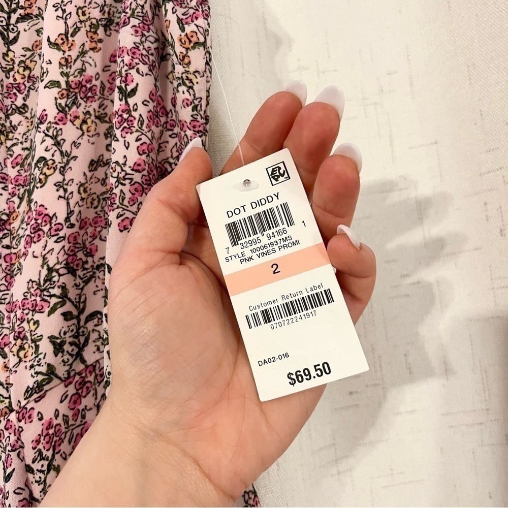 NWT Maison Jules Pink Floral Fit and Flare Dress - Picture 8 of 14